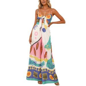 Esea Womens  Linen-Blend Jumpsuit